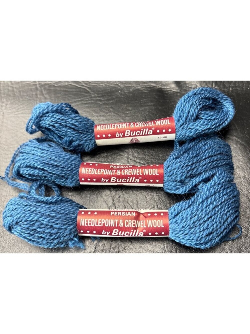 Bucilla Persian Needlepoint & Crewel Wool Yarn Blue Color No. 45 10 Yards